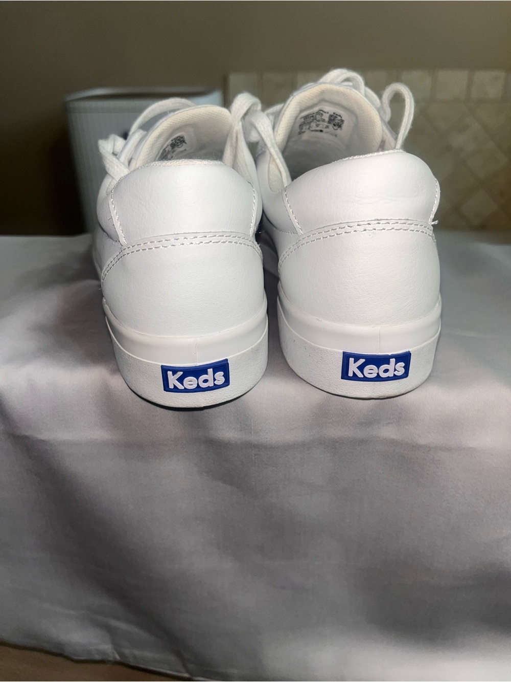 Keds All-White Low-Top Lace-Up Sneakers - Picture 4 of 4